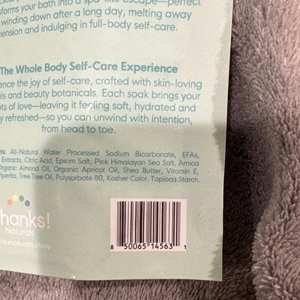 Thanks Naturals Tea Tree Tingle Bath Fizz 4oz 100% Natural and Vegan